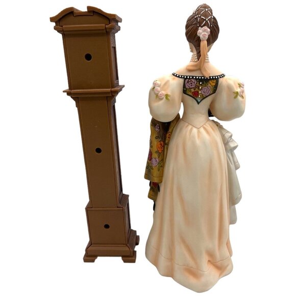 Avon 2000 Mrs Albee Award Porcelain Lady 10" Figurine Plastic Grandfather Clock - Picture 5 of 16